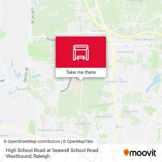 Mapa de High School Road at Seawell School Road Westbound