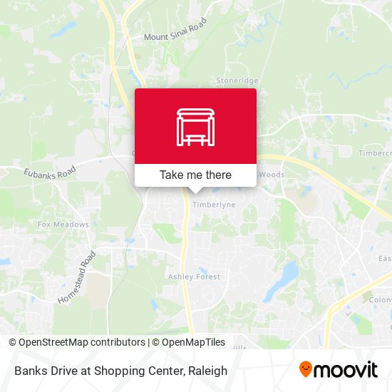 Banks Drive at Shopping Center map