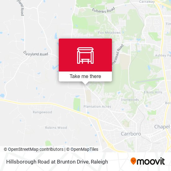 Hillsborough Road at Brunton Drive map