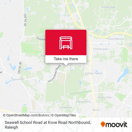 Seawell School Road at Kove Road Northbound map