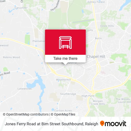 Jones Ferry Road at Bim Street Southbound map