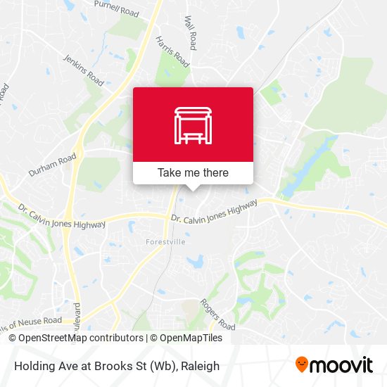 Holding Ave at Brooks St (Wb) map
