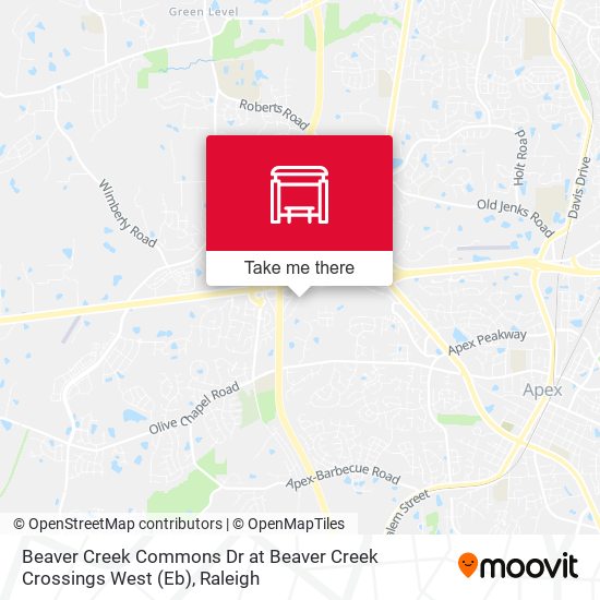 Beaver Creek Commons Dr at Beaver Creek Crossings West (Eb) map