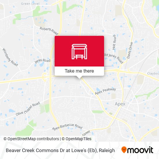 Beaver Creek Commons Dr at Lowe's (Eb) map
