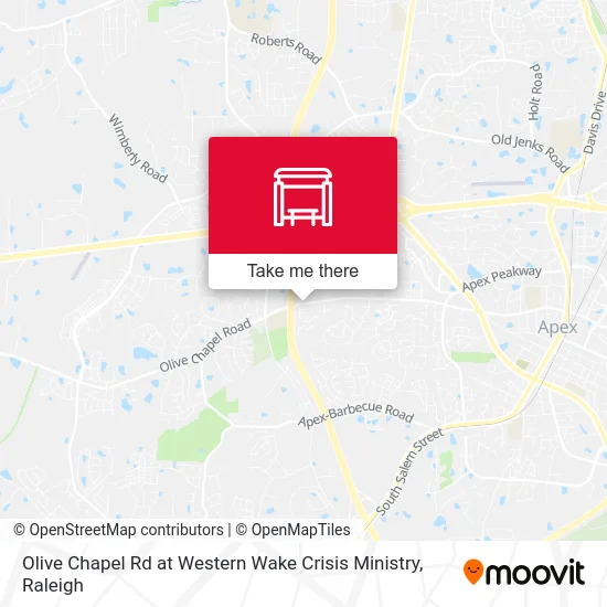 Olive Chapel Rd at Western Wake Crisis Ministry map