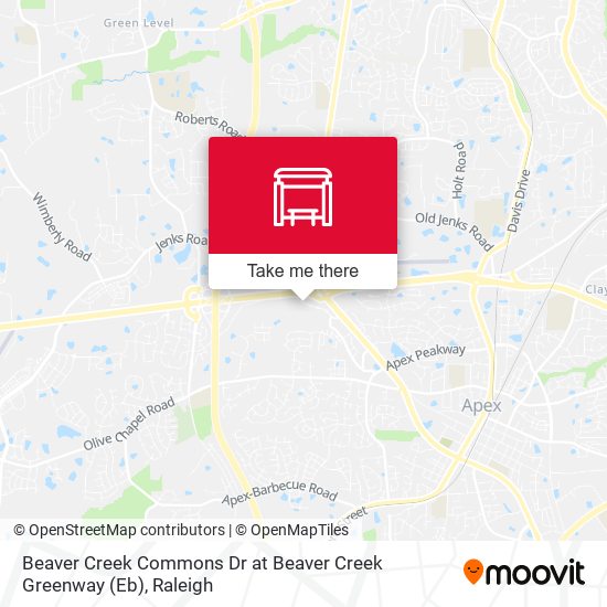 Beaver Creek Commons Dr at Beaver Creek Greenway (Eb) map