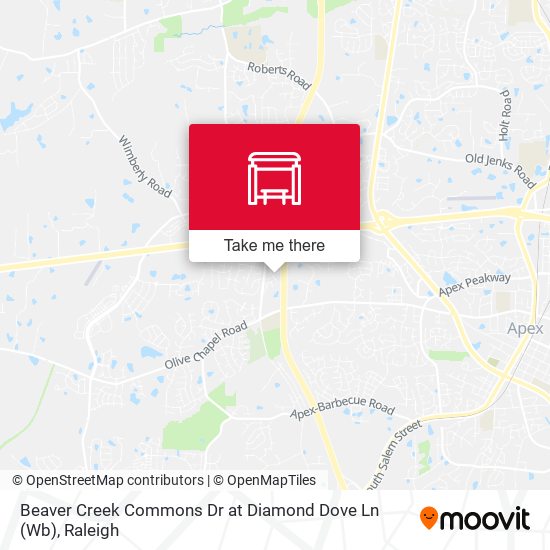 Beaver Creek Commons Dr at Diamond Dove Ln (Wb) map