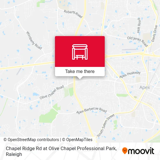 Chapel Ridge Rd at Olive Chapel Professional Park map