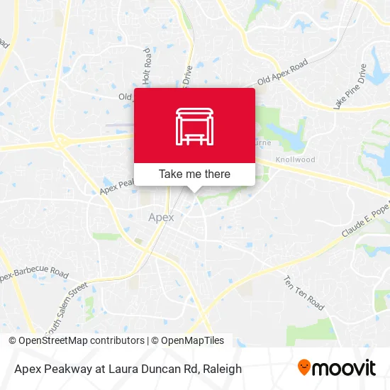 Apex Peakway at Laura Duncan Rd map