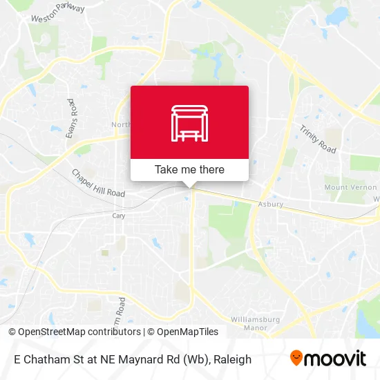 Mapa de E Chatham St at NE Maynard Rd (Wb)