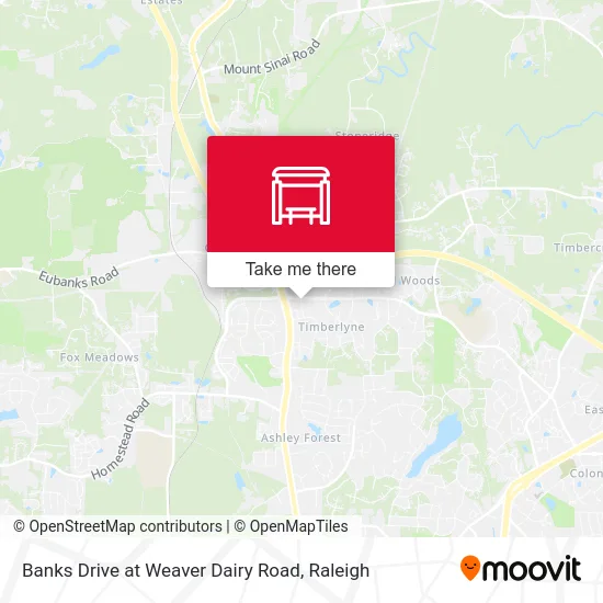 Banks Drive at Weaver Dairy Road map