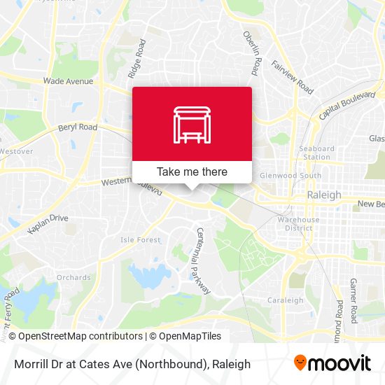 Morrill Dr at Cates Ave (Northbound) map