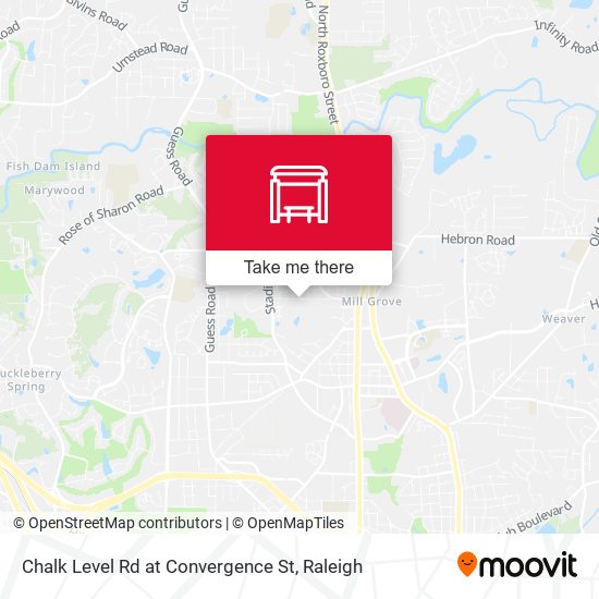 Chalk Level Rd at Convergence St map