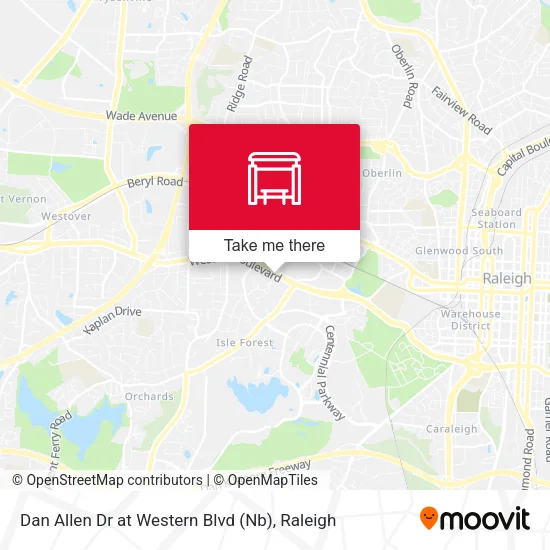 Mapa de Dan Allen Dr at Western Blvd (Nb)