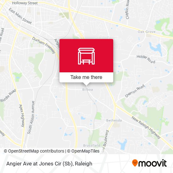 Angier Ave at Jones Cir (Sb) map
