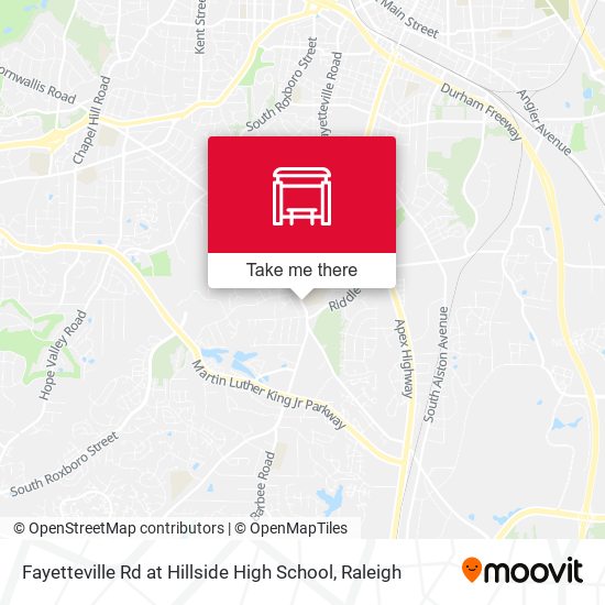 Fayetteville Rd at Hillside High School map