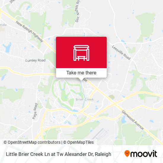 Little Brier Creek Ln at Tw Alexander Dr map