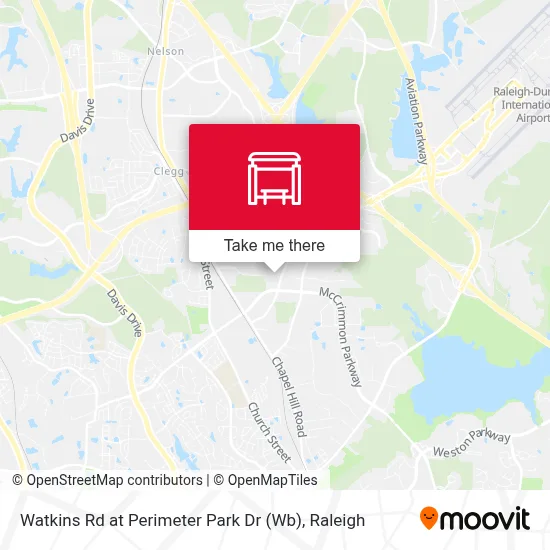 Watkins Rd at Perimeter Park Dr (Wb) map