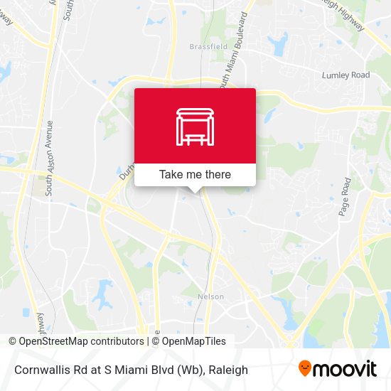 Cornwallis Rd at S Miami Blvd (Wb) map