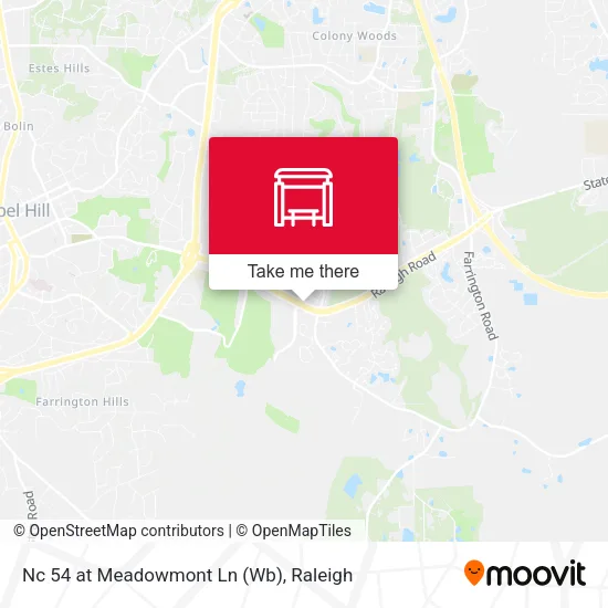 Mapa de Nc 54 at Meadowmont Ln (Wb)