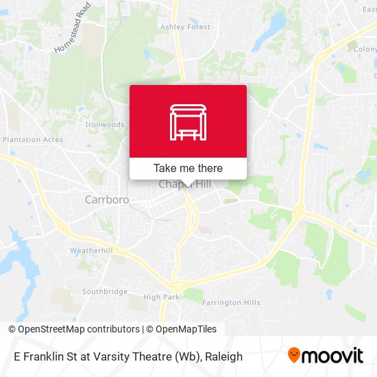 E Franklin St at Varsity Theatre (Wb) map