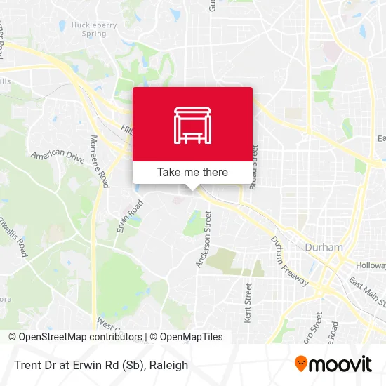 Trent Dr at Erwin Rd (Sb) map