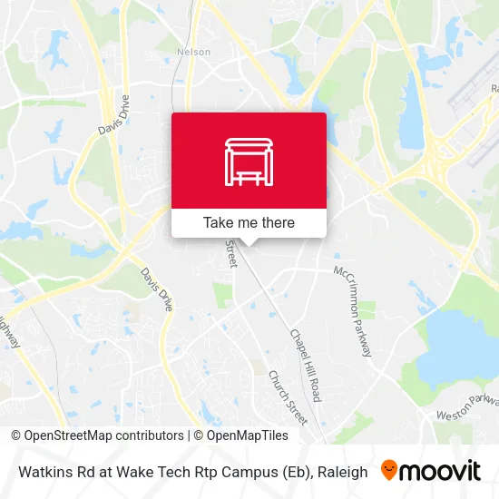 Mapa de Watkins Rd at Wake Tech Rtp Campus (Eb)