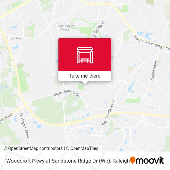 Mapa de Woodcroft Pkwy at Sandstone Ridge Dr (Wb)