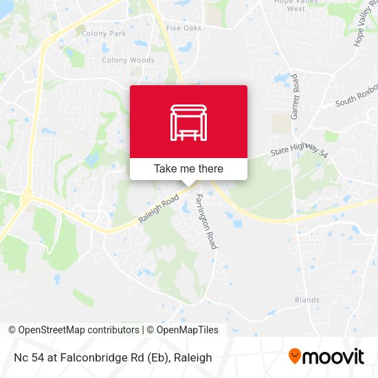 Mapa de Nc 54 at Falconbridge Rd (Eb)