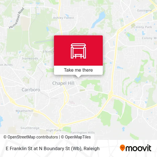 Mapa de E Franklin St at N Boundary St (Wb)