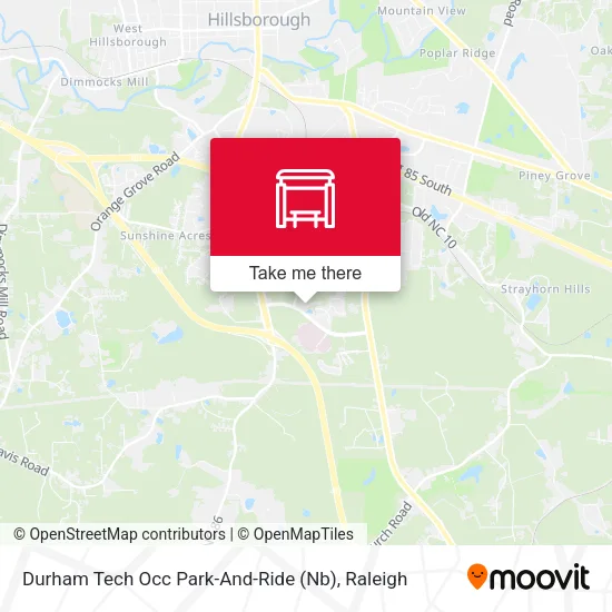 Mapa de Durham Tech Occ Park-And-Ride (Nb)