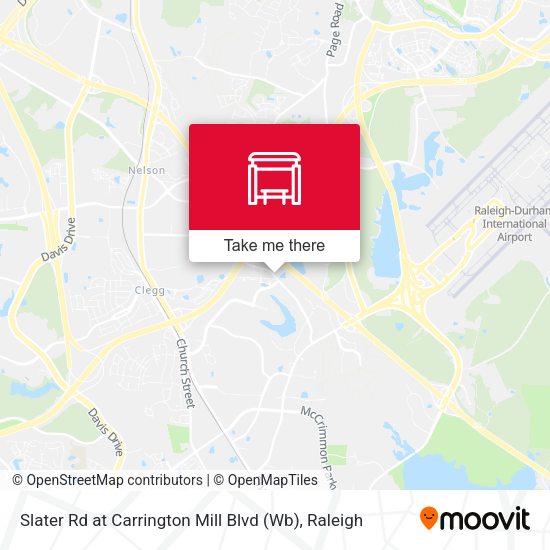 Mapa de Slater Rd at Carrington Mill Blvd (Wb)