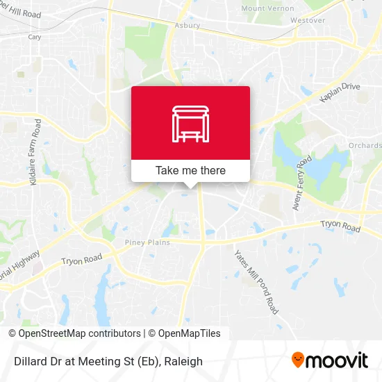 Dillard Dr at Meeting St (Eb) map