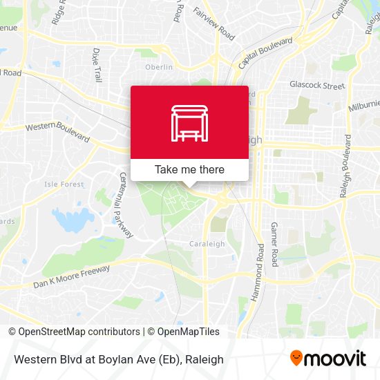 Mapa de Western Blvd at Boylan Ave (Eb)