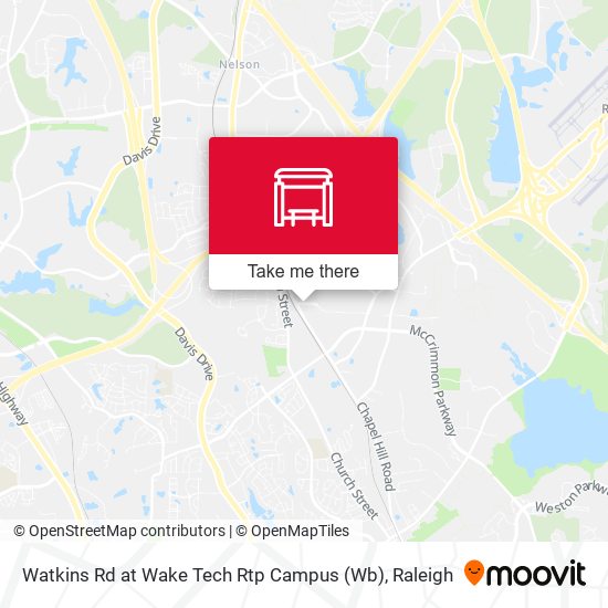 Watkins Rd at Wake Tech Rtp Campus (Wb) map