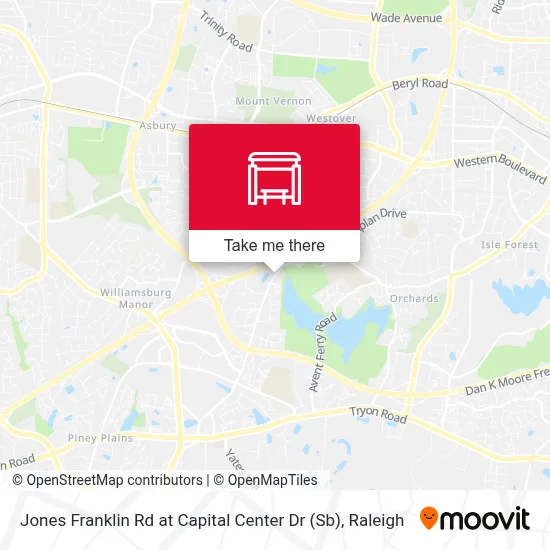 Jones Franklin Rd at Capital Center Dr (Sb) map