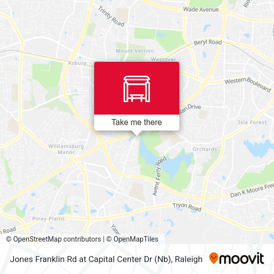 Jones Franklin Rd at Capital Center Dr (Nb) map