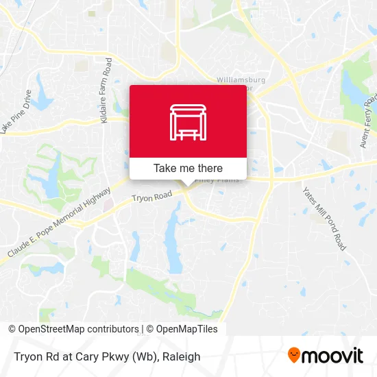 Tryon Rd at Cary Pkwy (Wb) map