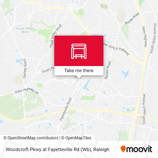Woodcroft Pkwy at Fayetteville Rd (Wb) map