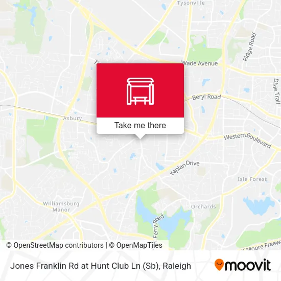 Mapa de Jones Franklin Rd at Hunt Club Ln (Sb)