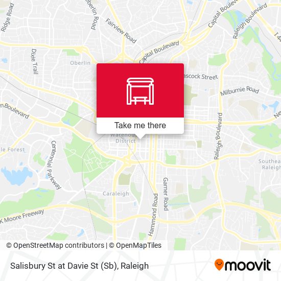 Salisbury St at Davie St (Sb) map