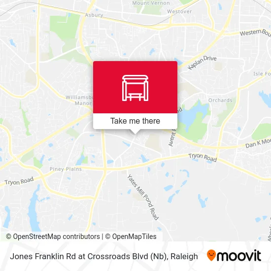 Jones Franklin Rd at Crossroads Blvd (Nb) map