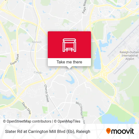 Slater Rd at Carrington Mill Blvd (Eb) map