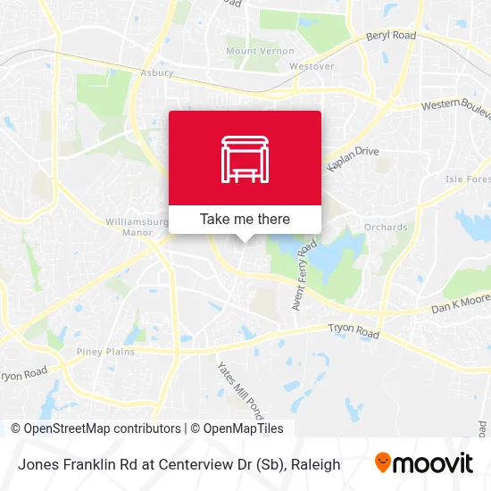Jones Franklin Rd at Centerview Dr (Sb) map