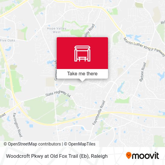 Mapa de Woodcroft Pkwy at Old Fox Trail (Eb)