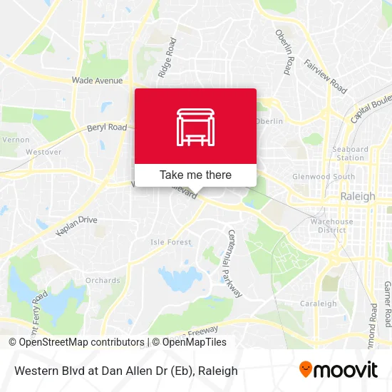 Mapa de Western Blvd at Dan Allen Dr (Eb)