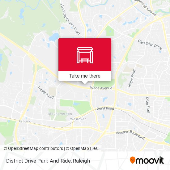 District Drive Park-And-Ride map
