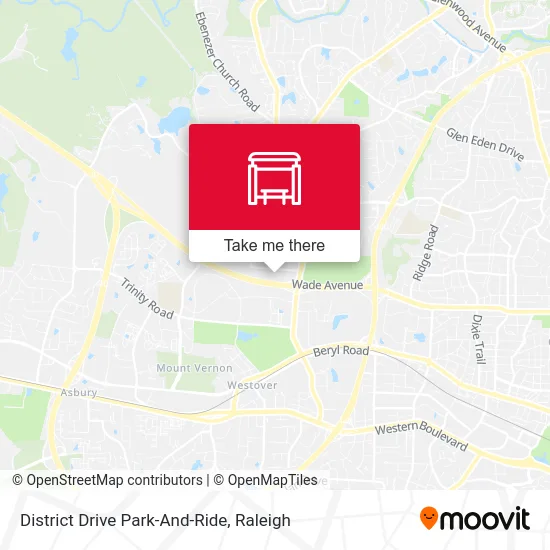 District Drive Park-And-Ride map
