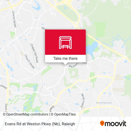 Evans Rd at Weston Pkwy (Nb) map