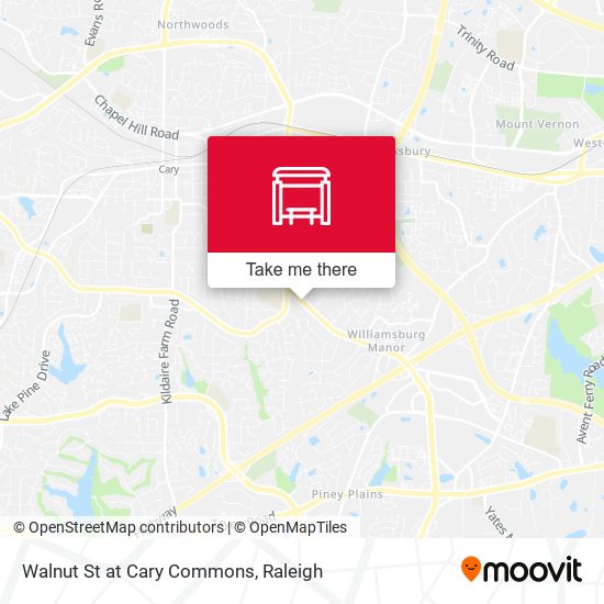 Walnut St at Cary Commons map